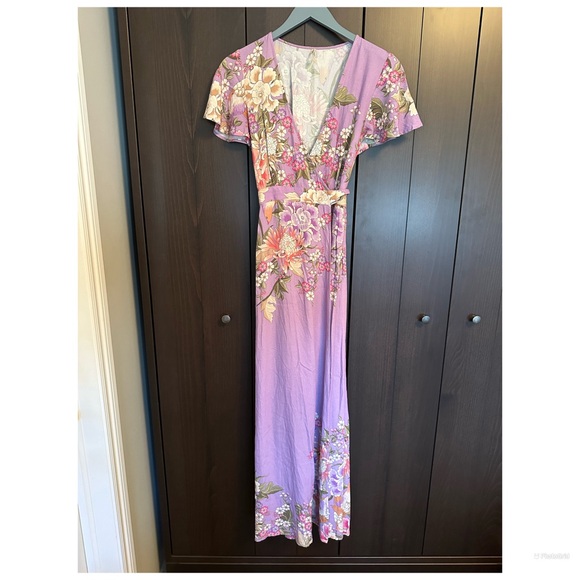 Spell Blue Skies Wrap Maxi Dress Size XS - Picture 4 of 16